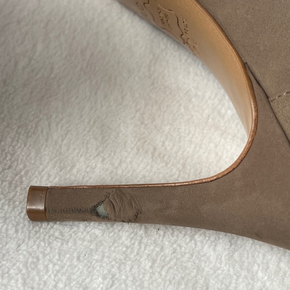 Klub Nico Mallia Open Toe Cut out Pumps Dress High Heel Booties - Nubuck - 7 sz - Picture 10 of 11